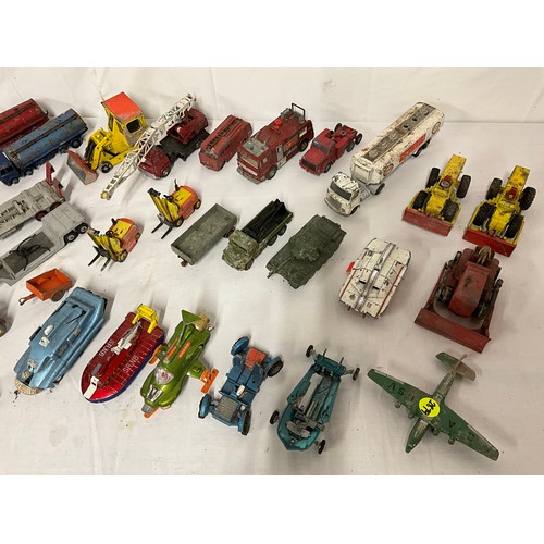 49 - CRATE OF PLAY WORN TOY VEHICLES - MOSTLY DINKYS