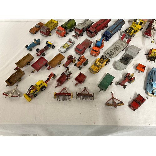 49 - CRATE OF PLAY WORN TOY VEHICLES - MOSTLY DINKYS