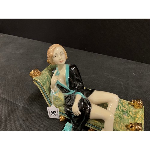 56 - LIMITED EDITION NO 678/750 PEGGY DAVIES /KEVIN FRANCIS GRETA GARBO FIGURINE