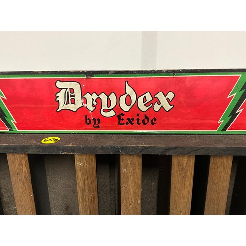 59 - VINTAGE DRYDEX BY EXIDE BATTERY SHOP DISPLAY CABINET