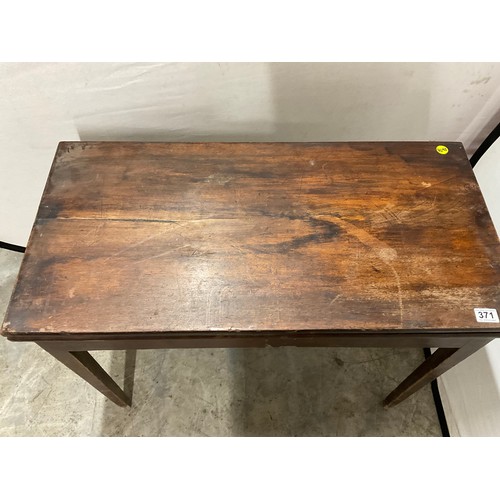 371 - VICTORIAN MAHOGANY FOLDING GAMES TABLE H30