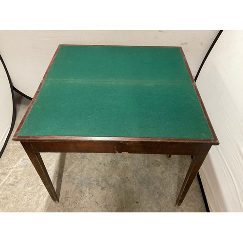 371 - VICTORIAN MAHOGANY FOLDING GAMES TABLE H30