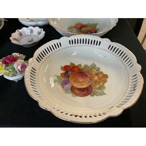 4 - TWO BOXES OF CHINA GLASS ETC TO INCLUDE SILVER PLATED VINERS TEA POT, PLATED MUFFIN DISH PAPER WEIGH... 