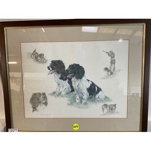 28 - A FRAMED LIMITED EDITION JILLION HARRIS HUNTING SCENE PICTURE NUMBER 791 TITLED EVERY ASPECT 23