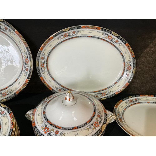 13 - VICTORIAN WHIELDONEWARE LARGE DINNER SERVICE TO INCLUDE TUREENES DINNER PLATED SIDE PLATES AND PLATT... 