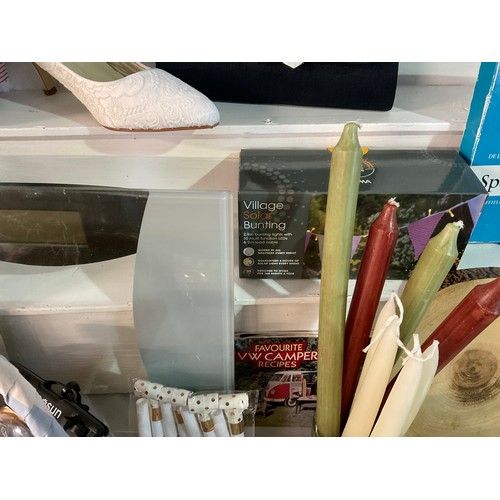 23 - BOX OF KITCHENWARE AND SEWING ITEMS ITC