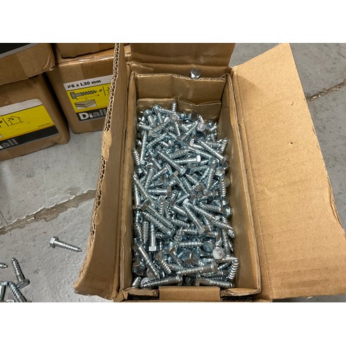 26 - TEN BOXES OF NEW ZINC PLATED COACH SCREWS