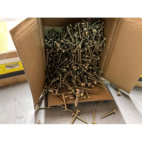 32 - THREE BOXES OF NEW WOOD SCREW