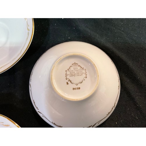 50 - A BOX OF CHINA TO INCLUDE ALFRED CLOUGH LIMITED PART DINNER SERVICE AND A BONE CHINA PART TEA SERVIC... 