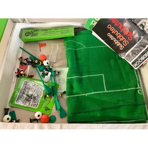 59 - A BOX OF VINTAGE GAMES TO INCLUDE SUBBUTEO SCALECTRIX CROSS FIRE ETC