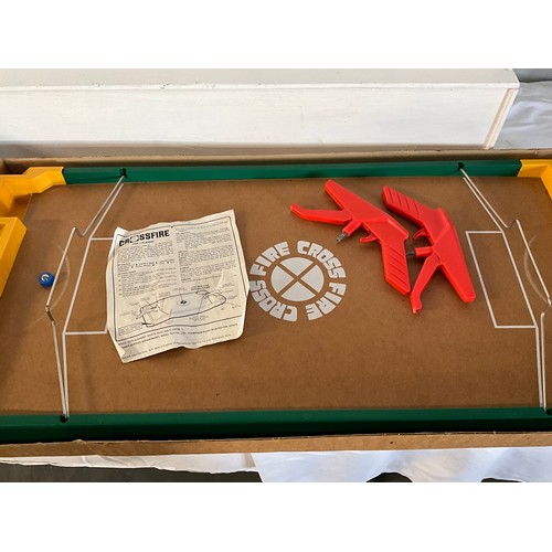 59 - A BOX OF VINTAGE GAMES TO INCLUDE SUBBUTEO SCALECTRIX CROSS FIRE ETC