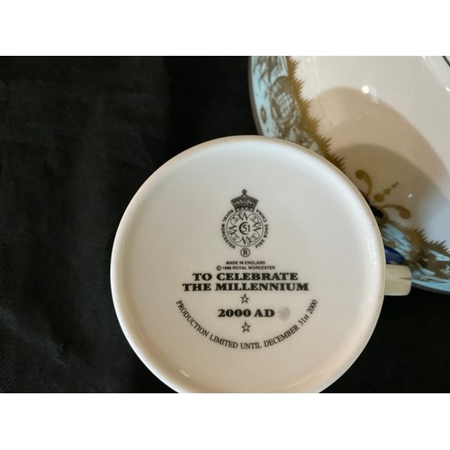 83 - ROYAL WORCESTER MILLENNIUM BOWL AND MATCHING TANKARD