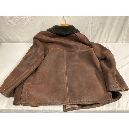 96 - GENTS VINTAGE NORWICH FUR COMPANY SUEDE AND FUR LINED JACKET