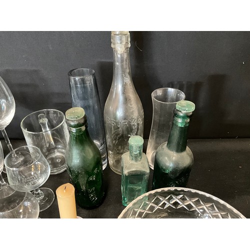 121 - TWO BOXES OF CUT GLASS DRINKING GLASSES ETC