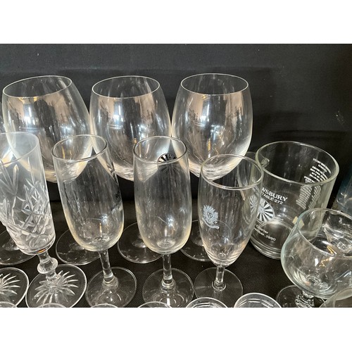 121 - TWO BOXES OF CUT GLASS DRINKING GLASSES ETC