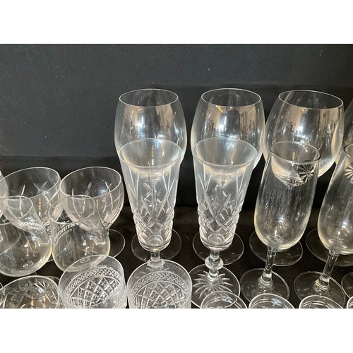 121 - TWO BOXES OF CUT GLASS DRINKING GLASSES ETC