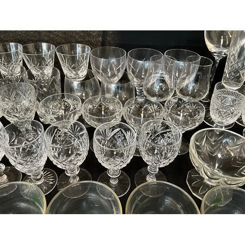 121 - TWO BOXES OF CUT GLASS DRINKING GLASSES ETC