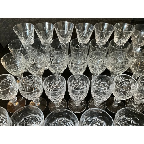 121 - TWO BOXES OF CUT GLASS DRINKING GLASSES ETC