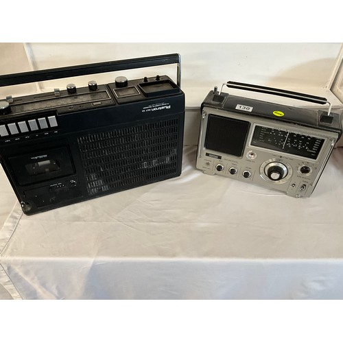 130 - VINTAGE PLUSTRON RCT 33 TV-RADIO-CASSETTE RECORDER AND AMSTRAD MUTLI -BAND RECEIVER