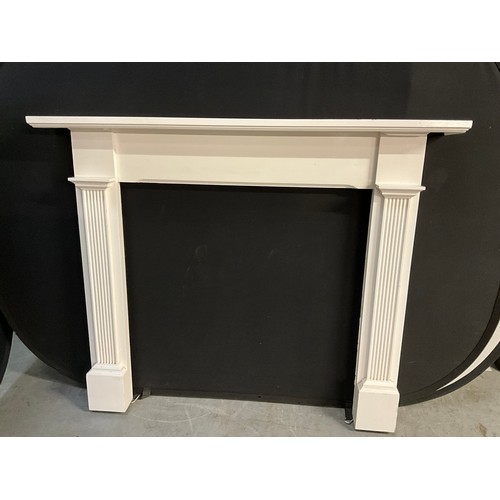 412 - WHITE PAINTED FIRE SURROUND H44” W54”