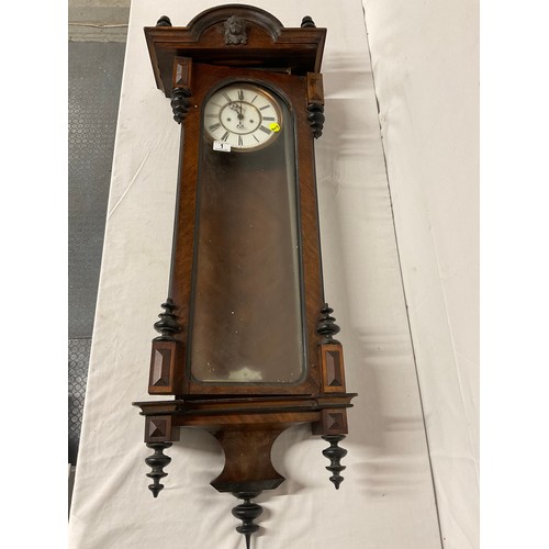 1 - A VICTORIAN VIENNA WALK CLOCK (SPARES AND REPAIRS)