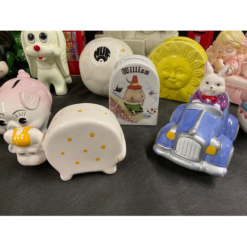 6 - COLLECTION OF CERAMIC AND OTHER NOVELTY MONEY BOXES