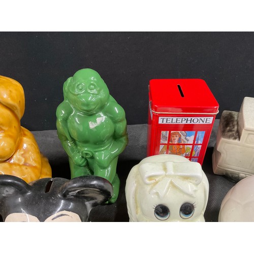 6 - COLLECTION OF CERAMIC AND OTHER NOVELTY MONEY BOXES