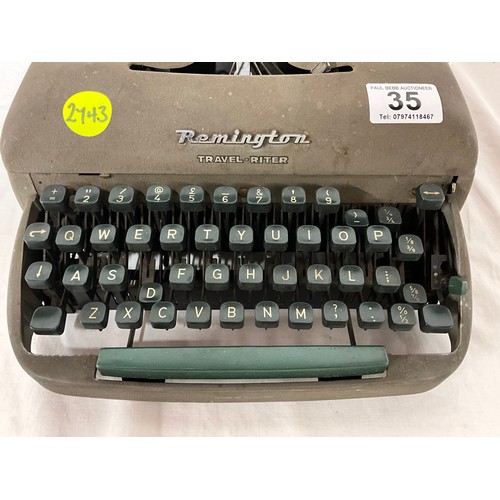 35 - VINTAGE REMINGTON TRAVEL TYPEWRITER