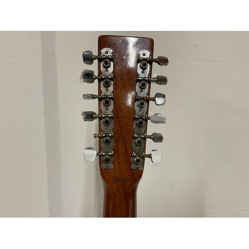 58 - LORENZO MODEL 55/0 ACOUSTIC  12 STRING GUITAR AND STAND