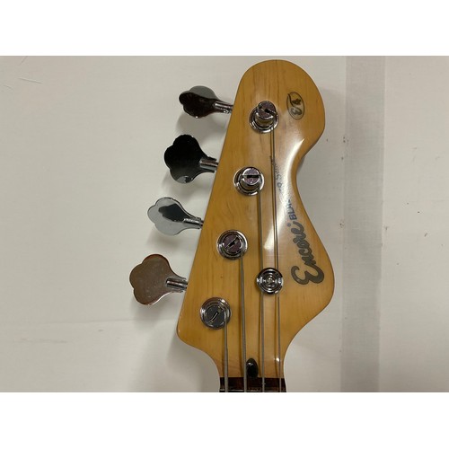 60 - ENCORE BLASTER SERIES E4 ELECTRIC BASS GUITAR WITH STAND AND CASE