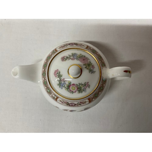 68 - COLLECTION OF PENS PAPERWEIGHT CAMERA MINIATURE WEDGWOOD TEAPOT AND 2 WRIST WATCHES