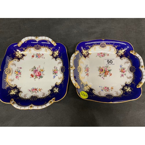 90 - PAIR OF VICTORIAN COALPORT SERVING PLATES  9