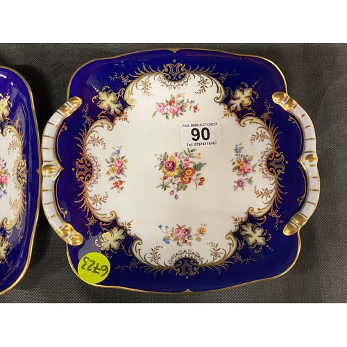 90 - PAIR OF VICTORIAN COALPORT SERVING PLATES  9