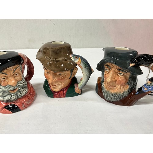 100 - 3 ROYAL DOULTON MEDUIM SIZE TOBY JUGS - RIP VAN WINKLE,FALSTAFF AND THE POACHER