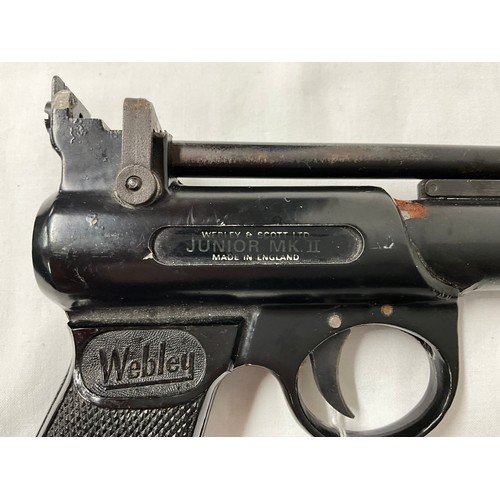 104 - VINTAGE WEBLEY JUNIOR MK II .77 AIR PISTOL