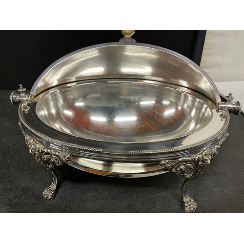 107 - QTY OF SILVER PLATED ITEMS TO INCLUDE ELKINGTON WARMER WALKER AND HALL TEAPOT ,TANKARD,PLATED CUTLER... 