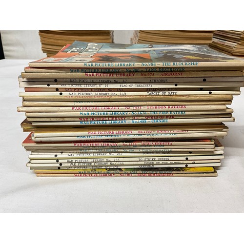 108 - BOX OF VINTAGE WAR PICTURE LIBARY COMICS (APPROX 250)