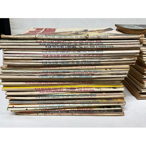 108 - BOX OF VINTAGE WAR PICTURE LIBARY COMICS (APPROX 250)