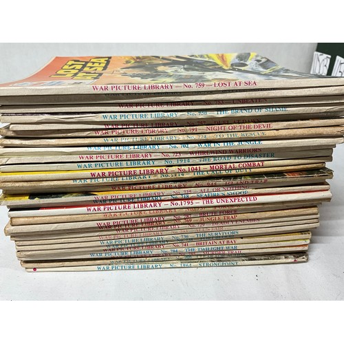 108 - BOX OF VINTAGE WAR PICTURE LIBARY COMICS (APPROX 250)