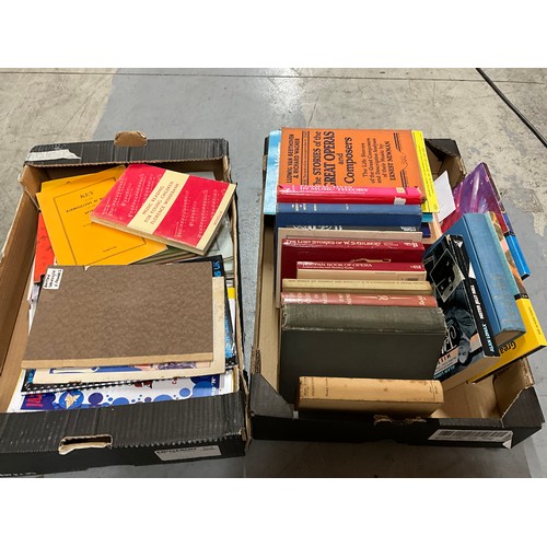 123 - TWO BOXES OF MUSIC BOOKS AND SCORES