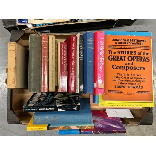 123 - TWO BOXES OF MUSIC BOOKS AND SCORES