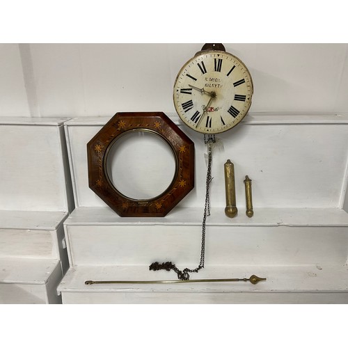 126 - VICTORIAN WALNUT INLAID POSTMANS ALARM - SPARES AND REPAIRS