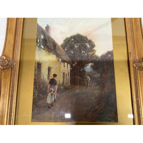 136 - JOHN WHITE R.A (1851 - 1933) GILT FRAMED WATERCOLOUR SIGNED 