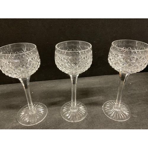 143 - BOX OF CUT GLASS, SETS OF GLASSES AND TWO MATCHING WATER JUGS 26 PIECES