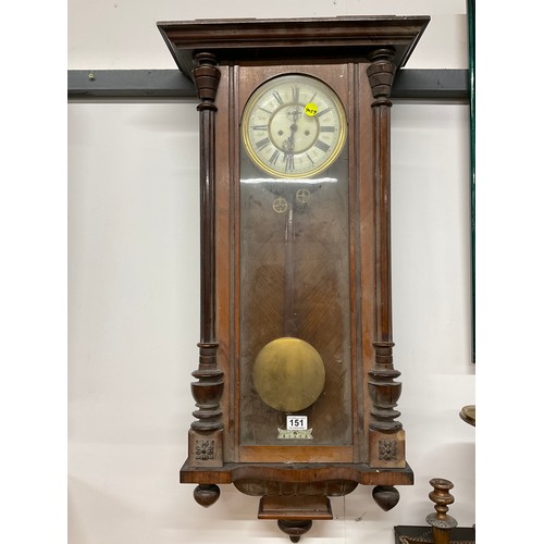 151 - VICTORIAN VIENNA WALL CLOCK H40