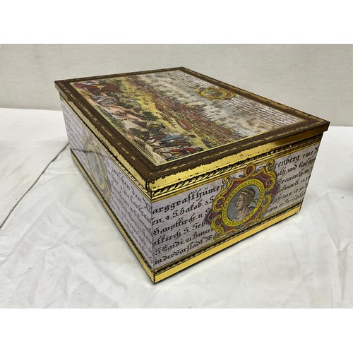 156 - BOX OF VICTORIAN AND LATER COLLECTORS BISCUIT TINS