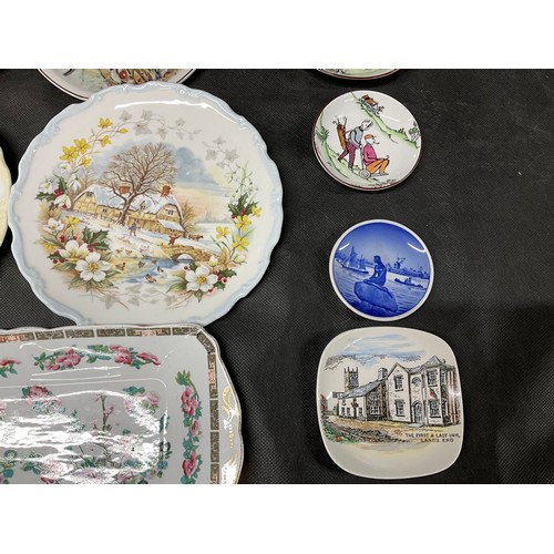 180 - BOX OF CHINA ITEMS TO INCLUDE VASES, PLATES, MUGS ROYAL ALBERT ETC