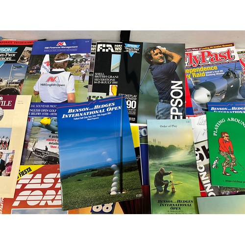 182 - BOX OF MOTORING AND AIRCRAFT MAGAZINES, GRAND PRIX PROGRAMMES