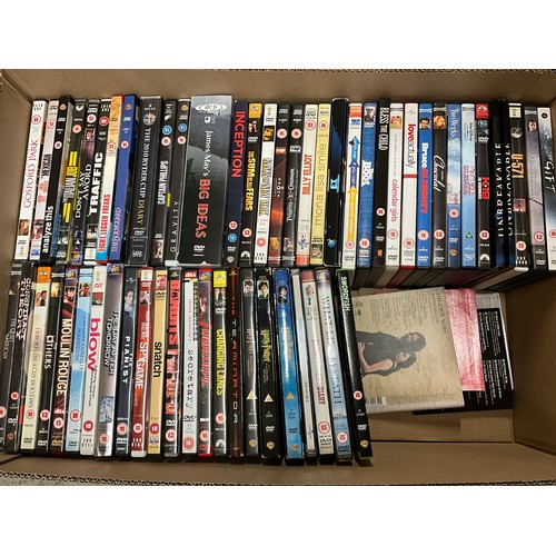 190 - TWO BOXES OF DVDS