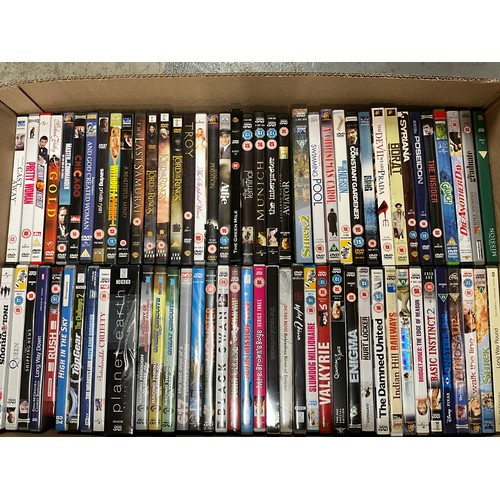 190 - TWO BOXES OF DVDS